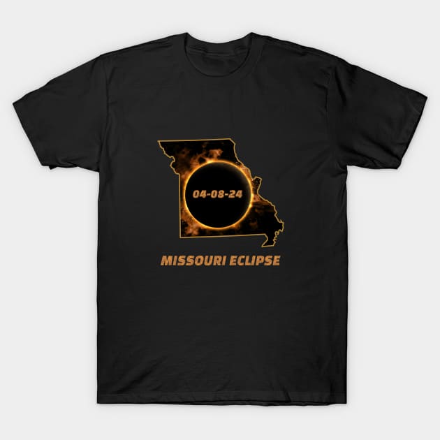 Total Solar Eclipse 2024 Missouri T-Shirt by EyesArt